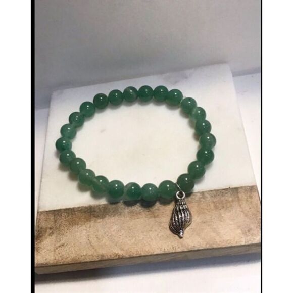 Bracelet, Green Aventurine Bracelet, NEW, Handmade, Stretch, Artisan - Picture 1 of 2
